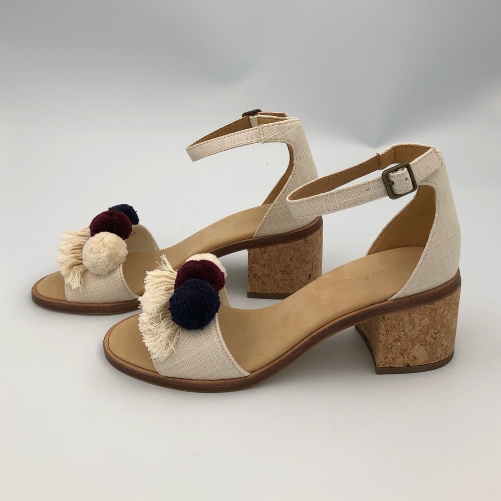 Soludos Capri Pom Pom Heel Sandal Shoe NIB - Picture 2 of 6